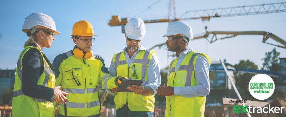 Construction workers communicating